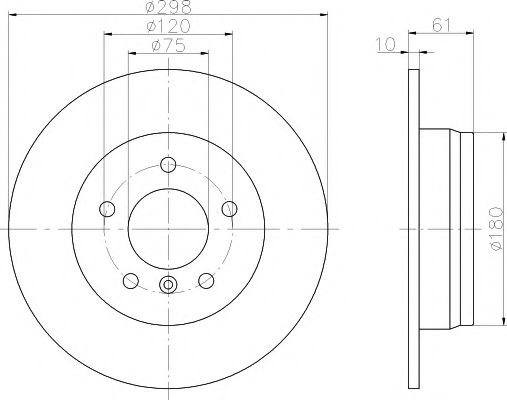 Тормозной диск BEHR/HELLA 8DD 355 104-801