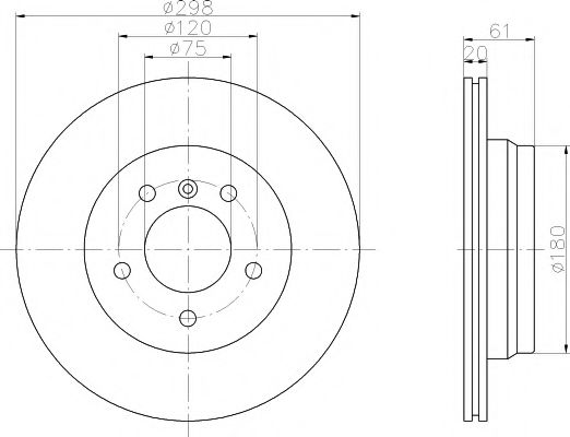 Тормозной диск BEHR/HELLA 8DD 355 122-111