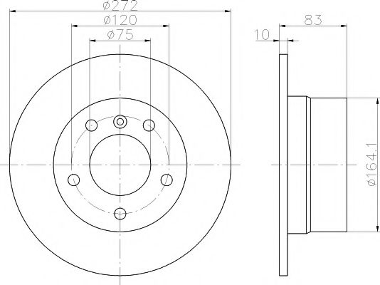 Тормозной диск BEHR/HELLA 8DD 355 104-821
