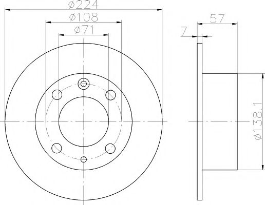 Тормозной диск BEHR/HELLA 8DD 355 100-681