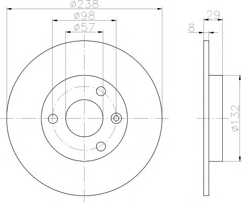 Тормозной диск BEHR/HELLA 8DD 355 101-451