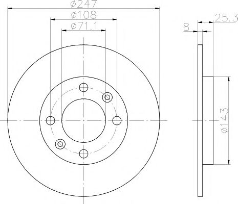 Тормозной диск BEHR/HELLA 8DD 355 102-511