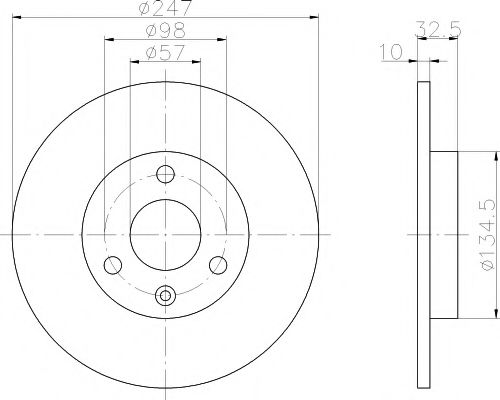 Тормозной диск BEHR/HELLA 8DD 355 103-771