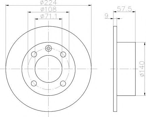 Тормозной диск BEHR/HELLA 8DD 355 103-011