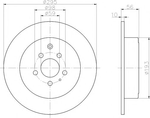 Тормозной диск BEHR/HELLA 8DD 355 104-461