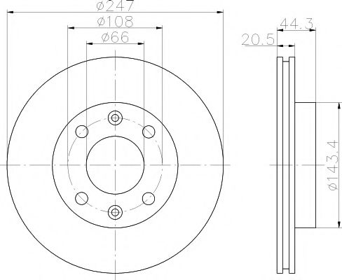 Тормозной диск BEHR/HELLA 8DD 355 101-081