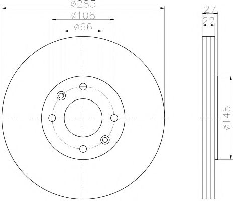 Тормозной диск BEHR/HELLA 8DD 355 103-001