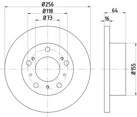Тормозной диск BEHR/HELLA 8DD 355 101-121