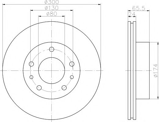 Тормозной диск BEHR/HELLA 8DD 355 104-431