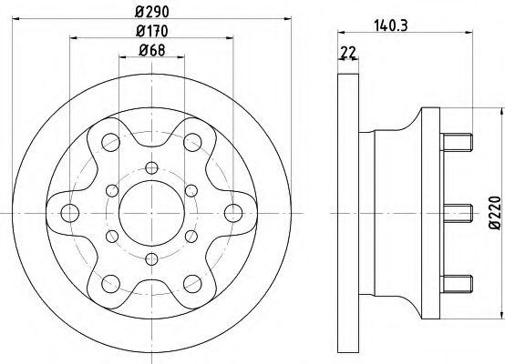 Тормозной диск BEHR/HELLA 8DD 355 106-361