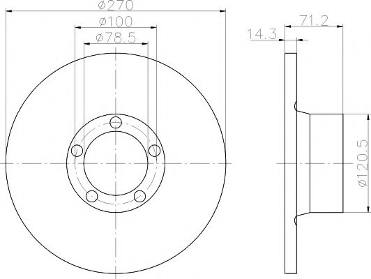 Тормозной диск BEHR/HELLA 8DD 355 100-291
