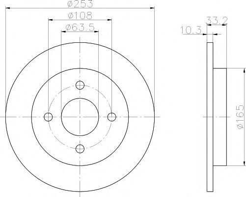 Тормозной диск BEHR/HELLA 8DD 355 105-661