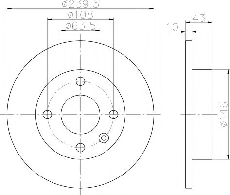 Тормозной диск BEHR/HELLA 8DD 355 102-211