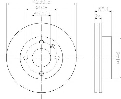 Тормозной диск BEHR/HELLA 8DD 355 100-531