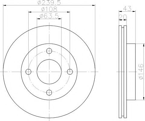 Тормозной диск BEHR/HELLA 8DD 355 102-231