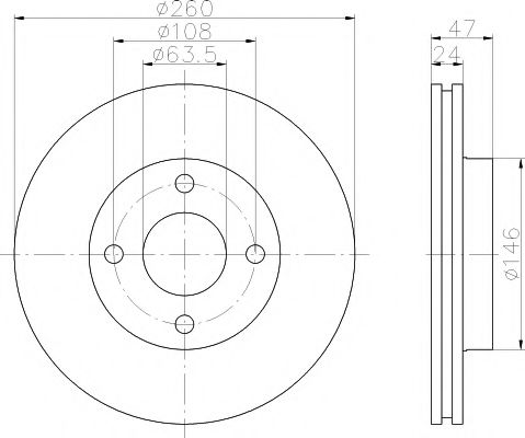 Тормозной диск BEHR/HELLA 8DD 355 103-371