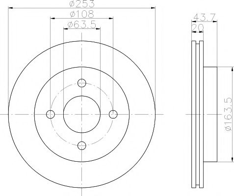 Тормозной диск BEHR/HELLA 8DD 355 103-391