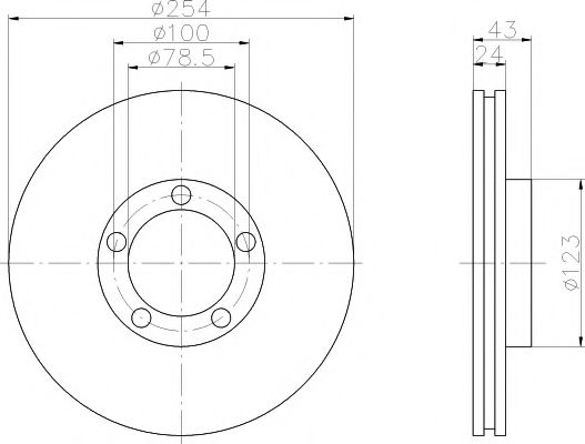 Тормозной диск BEHR/HELLA 8DD 355 105-631