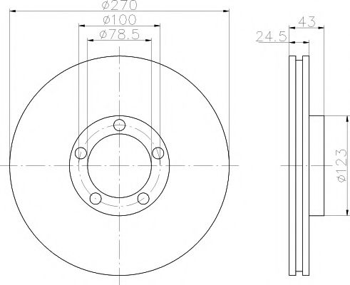 Тормозной диск BEHR/HELLA 8DD 355 105-641