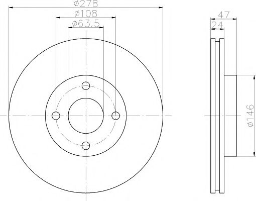 Тормозной диск BEHR/HELLA 8DD 355 104-641