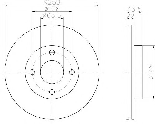 Тормозной диск BEHR/HELLA 8DD 355 106-431