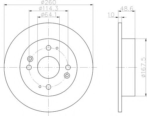 Тормозной диск BEHR/HELLA 8DD 355 105-311