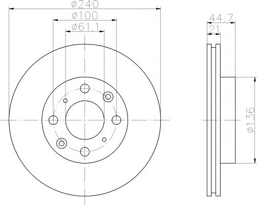 Тормозной диск BEHR/HELLA 8DD 355 104-941