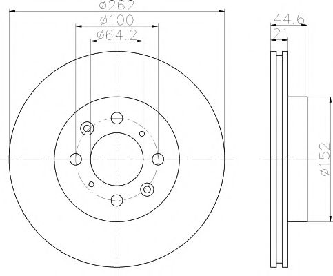 Тормозной диск BEHR/HELLA 8DD 355 103-121