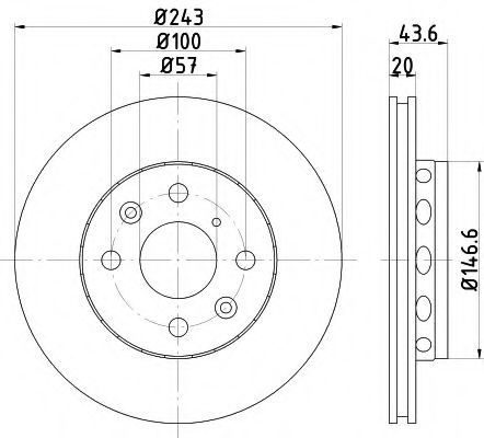 Тормозной диск BEHR/HELLA 8DD 355 105-011
