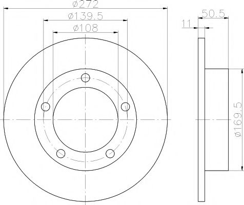Тормозной диск BEHR/HELLA 8DD 355 100-381