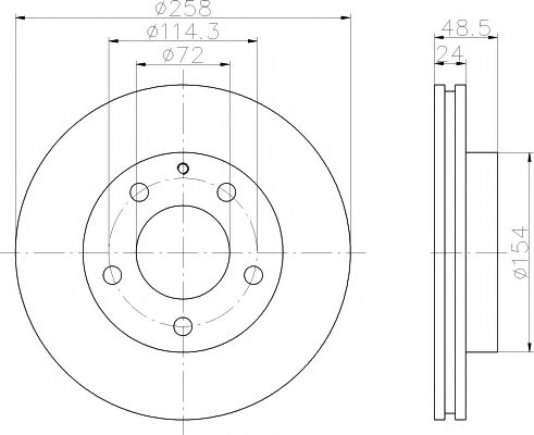 Тормозной диск BEHR/HELLA 8DD 355 103-221