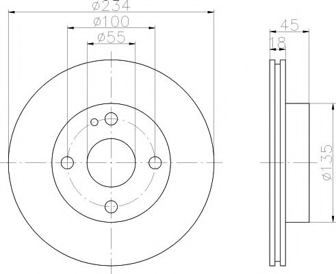 Тормозной диск BEHR/HELLA 8DD 355 103-171