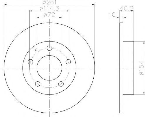 Тормозной диск BEHR/HELLA 8DD 355 103-231