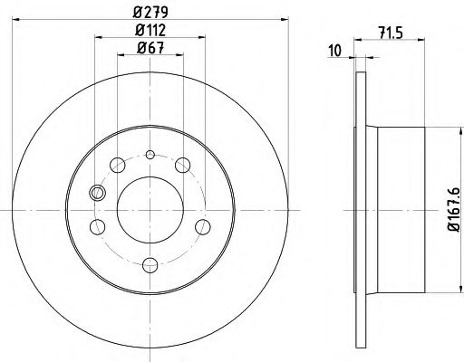 Тормозной диск BEHR/HELLA 8DD 355 100-991