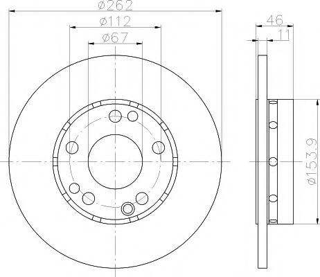 Тормозной диск BEHR/HELLA 8DD 355 100-741