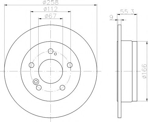 Тормозной диск BEHR/HELLA 8DD 355 100-961