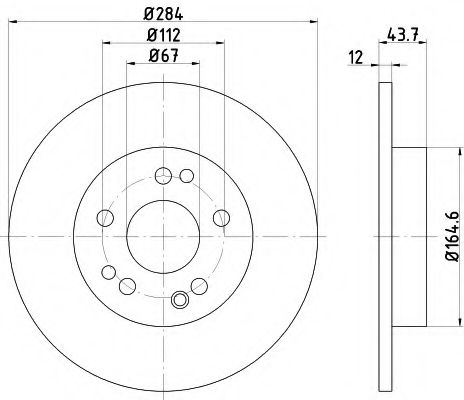Тормозной диск BEHR/HELLA 8DD 355 100-931