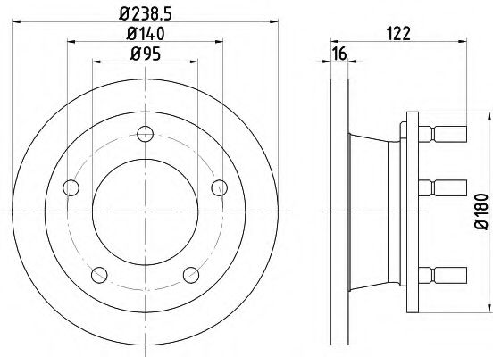 Тормозной диск BEHR/HELLA 8DD 355 101-471