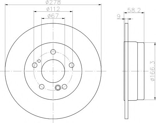 Тормозной диск BEHR/HELLA 8DD 355 102-861