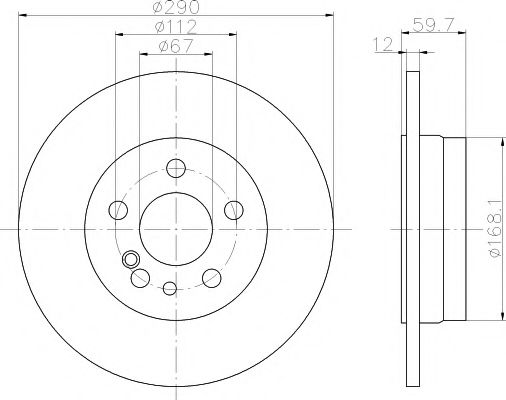 Тормозной диск BEHR/HELLA 8DD 355 102-721