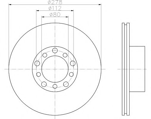 Тормозной диск BEHR/HELLA 8DD 355 100-401