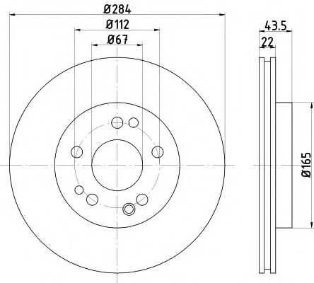 Тормозной диск BEHR/HELLA 8DD 355 100-941