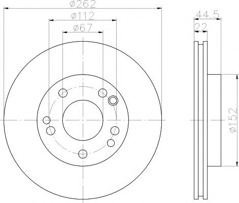 Тормозной диск BEHR/HELLA 8DD 355 101-461