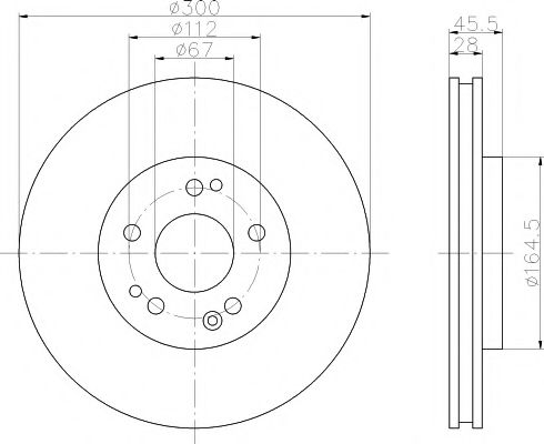 Тормозной диск BEHR/HELLA 8DD 355 102-851