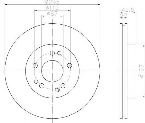Тормозной диск BEHR/HELLA 8DD 355 102-761