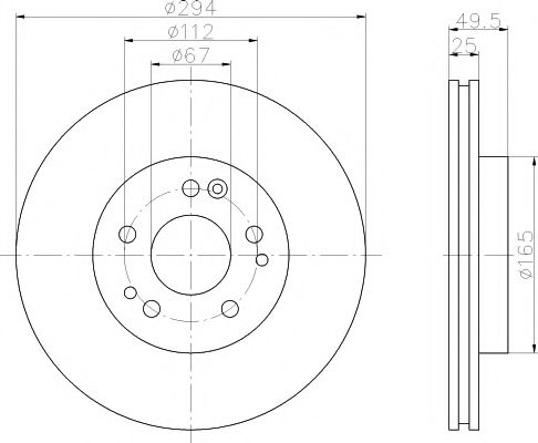 Тормозной диск BEHR/HELLA 8DD 355 103-031