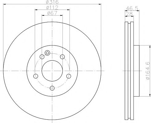 Тормозной диск BEHR/HELLA 8DD 355 104-341