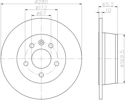 Тормозной диск BEHR/HELLA 8DD 355 104-541