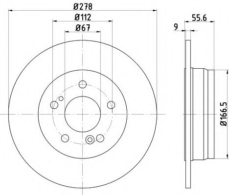 Тормозной диск BEHR/HELLA 8DD 355 101-011