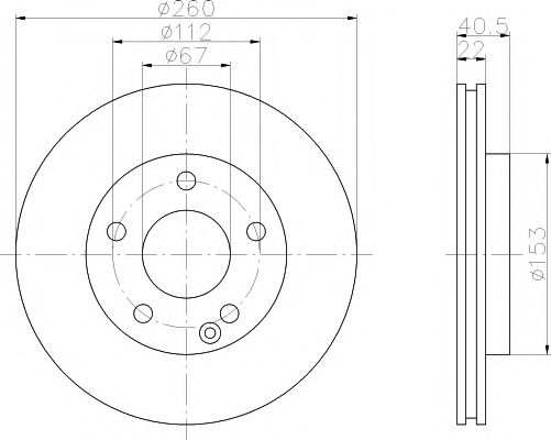 Тормозной диск BEHR/HELLA 8DD 355 105-991